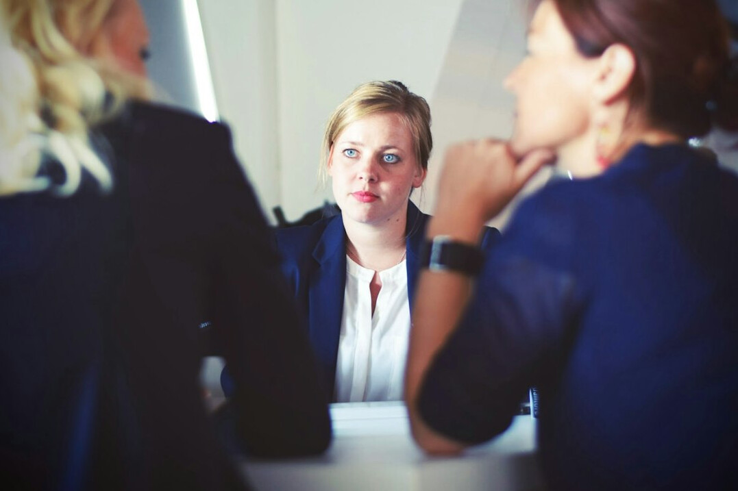 business professionals talking